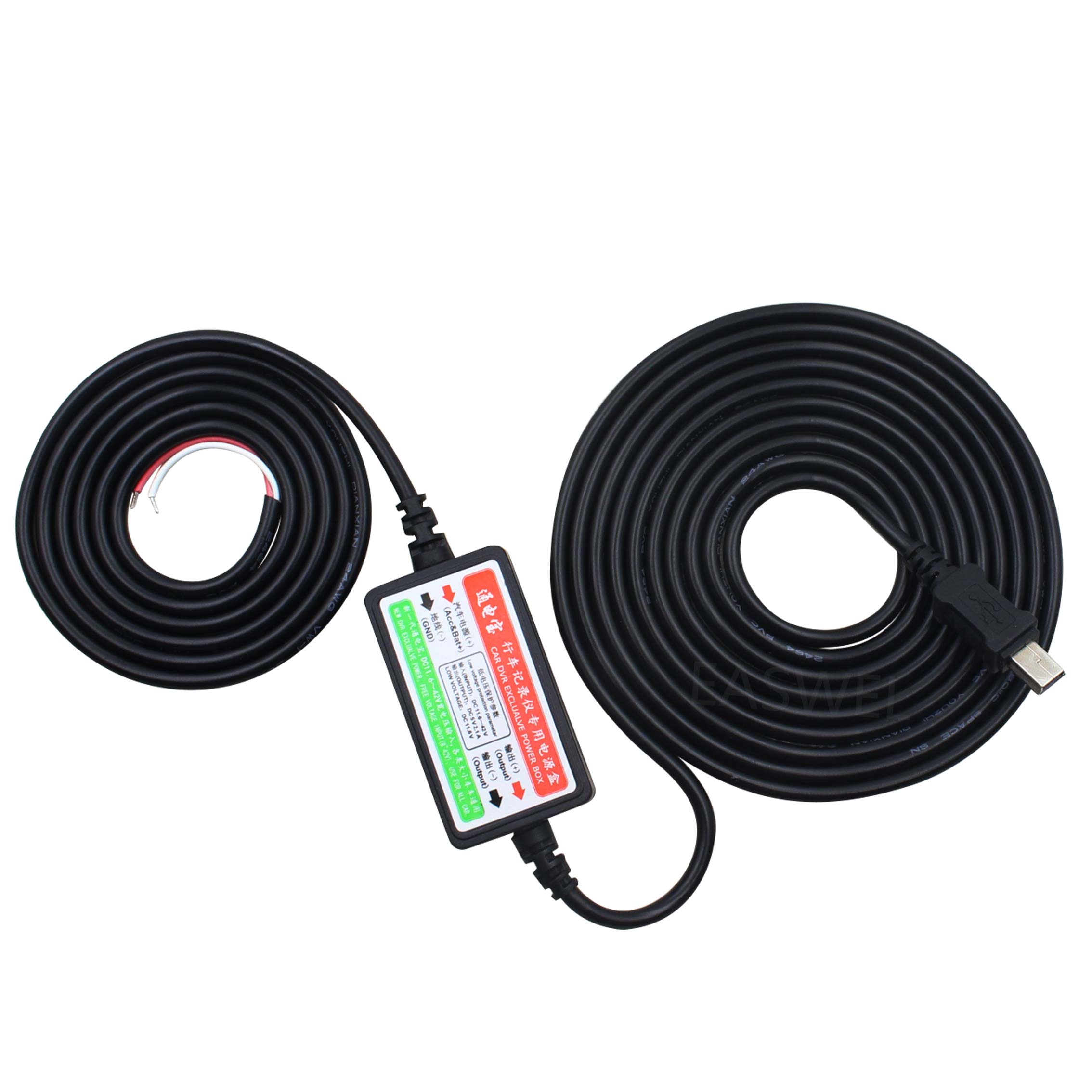 Hardwire Autolader snoer voor Garmin GPS Nuvi 50 LM/T 55 LM/T 65 LM/T 66 LM/T