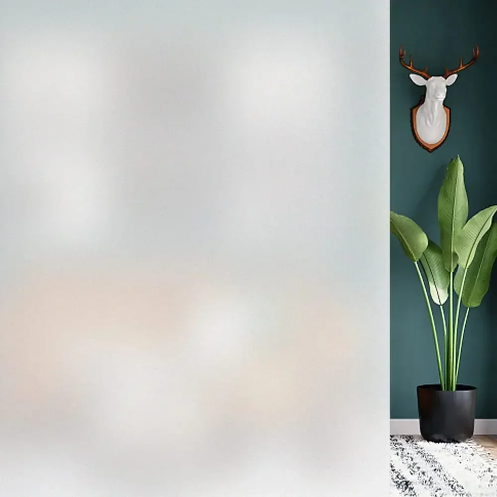2 Meter Matte Frosted Window Film Privacy Protective Decorative Glass Tint Film for Home Opaque Self Adhesive Window Sticker