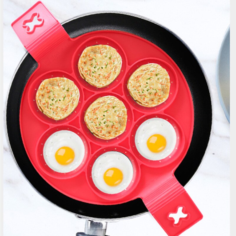 Molde de silicona antiadherente para hacer tortillas de huevo, molde de anillo para hornear, cocina, , 1 unidad