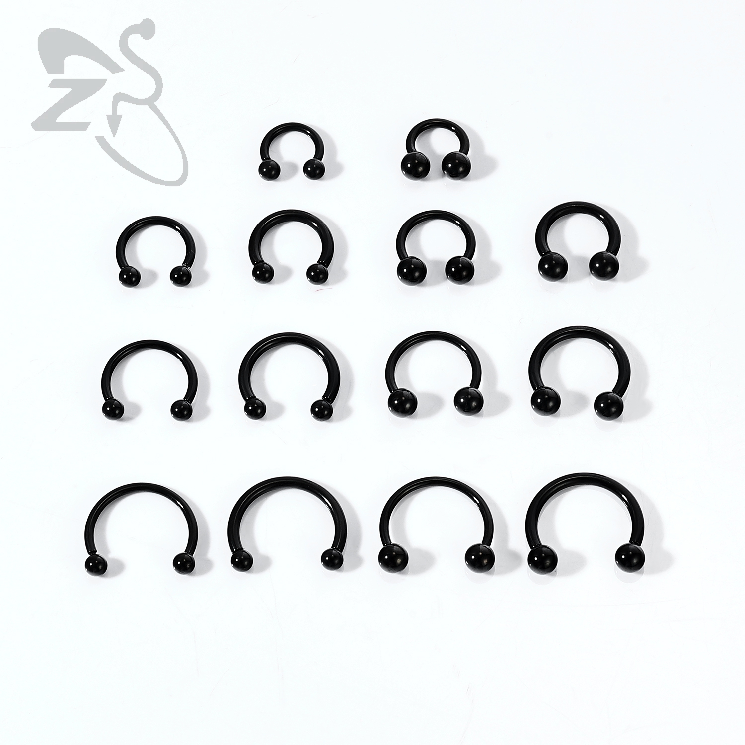 Zs 1pc 14g/16g g23 titan septum clicker spike septum ring bøyle hestesko nesepiercing gullfarget helix brusk piercinger