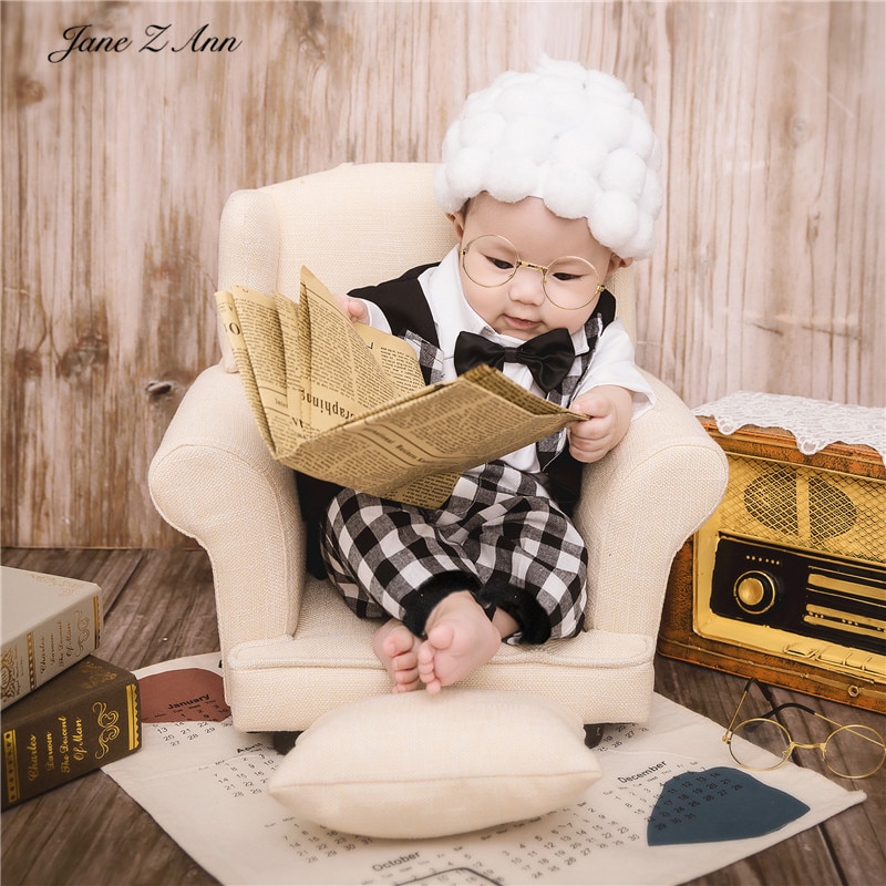 Jane Z Ann Children Photography Costume Props infant Photo Clothes Little Grandfather Photo Studio Photo Costume Theme