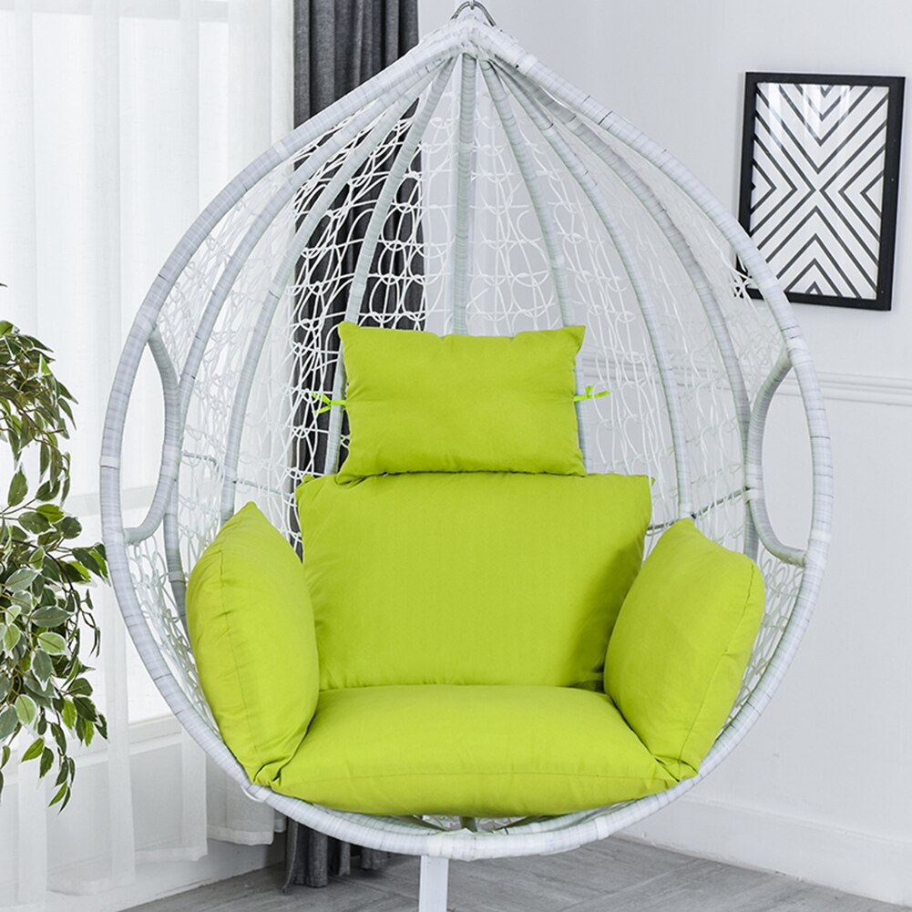 Rocking Chair Seat Cushion Swing Hanging Basket Back Pads Hanging Egg Hammock Chair Cushion for Home Garden Hammock: Green