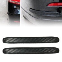 2Pcs Bumper Guard Strip Diy Accessoires Suv Body Protector Hoek Anti-Wrijven Rubber Zwart