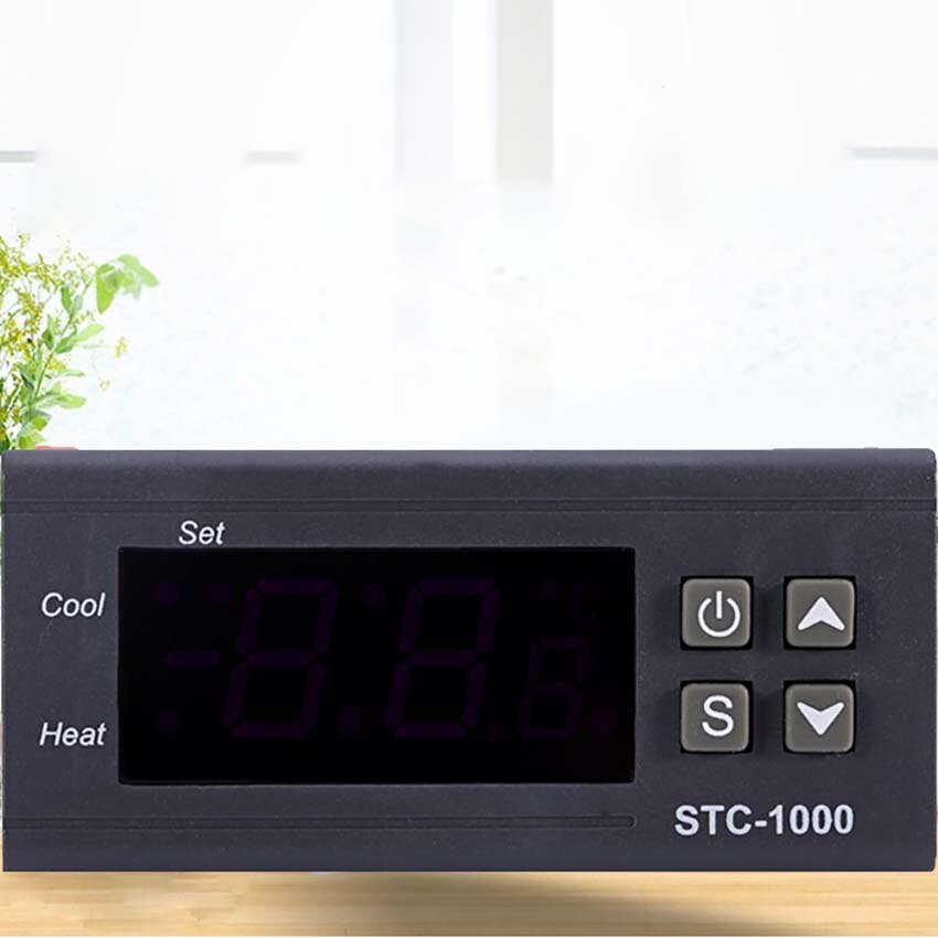 Digital Temperature Controller 12V 24V 220V Cool & Heat Centigrade Thermostat with Sensor STC-1000 for Refrigerator Fermenter