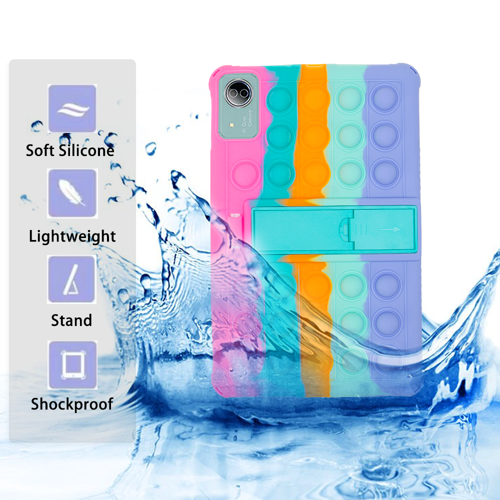 Para Teclast T60 Plus T60AI funda para tableta de 12 pulgadas funda con soporte Ajustable funda de silicona suave con burbujas