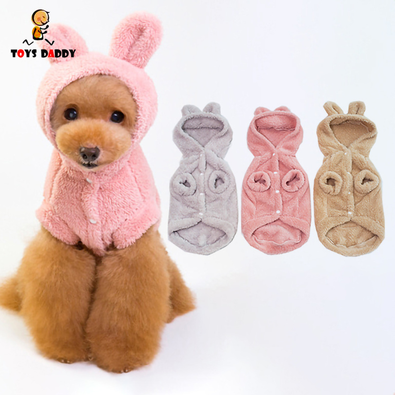 Winter Kleine Honden Jas Franse Bulldog Teddy Kleding voor Warm Houden Hond Kleren Trui Honden Bear Oor Hoodie Shirt kostuum