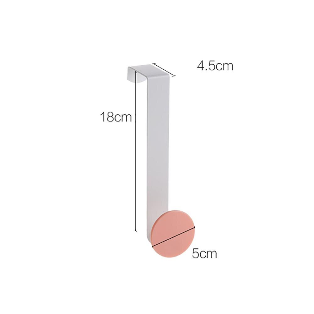 2 stk længere dør dekorative krogreoler fri perforering dørbøjle uden spor skabsdør tilbagehængende hylde 18cm