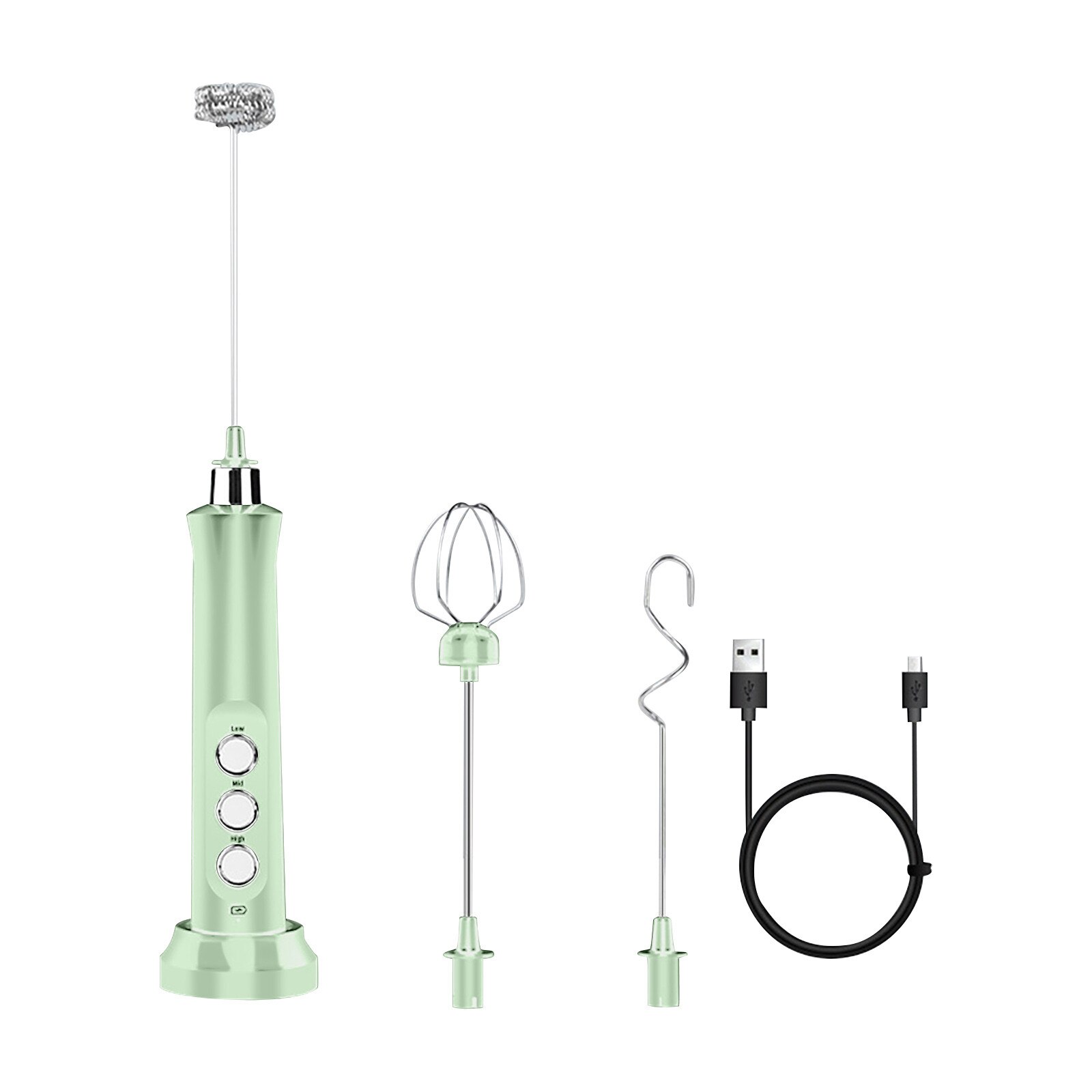 Handheld Electric Household Whisk Usb Charging Milk Whisk Milk Frother Stirrer Usb Rechargeable Handheld Food Blender Whisk