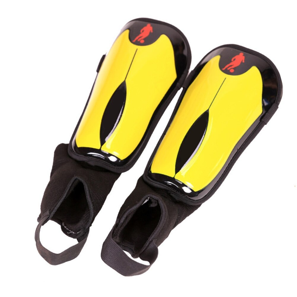 Espinilleras de esponja de fibra EVA para fútbol, espinilleras transpirables para suministros de fútbol, 1 par: YELLOW