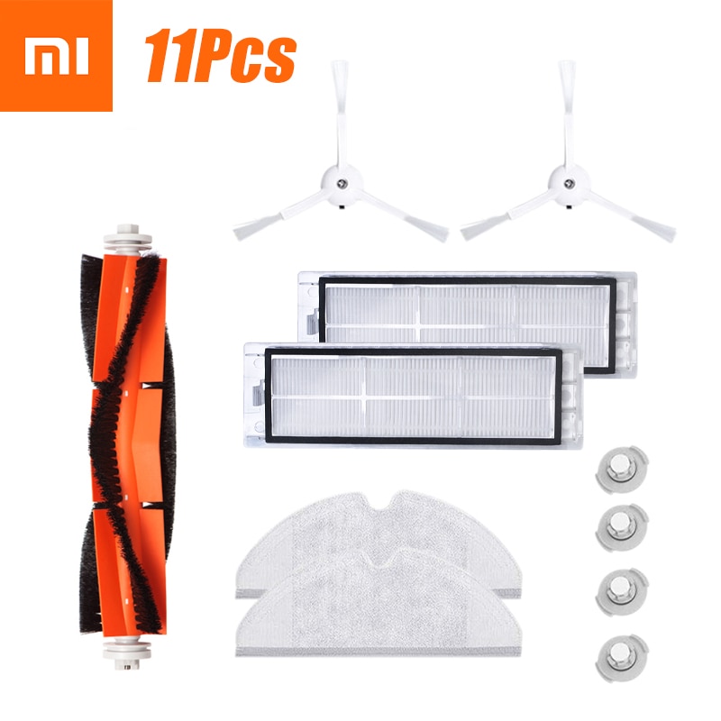 11Pcs Xiaomi Robot Stofzuiger Accessoires Hepa Filter + Side Borstel + Belangrijkste Borstel + Water Tank Filte + mop Doek