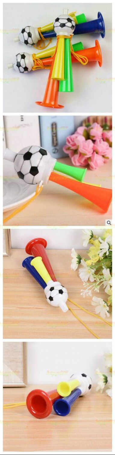 50 Uds coloridos tres tubos animando cuernos de voz de tono alto fútbol cuerno partido carnaval deportes juegos Noice makers juguete