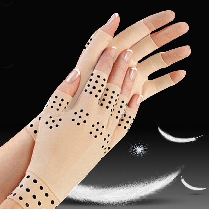 Kompression Handschuhe Halb Finger Magnetische Anti Arthritis Handschuhe Rheumatoider Gesundheit Kompression Therapie Handschuhe unisex Für Sicher Handgelenk