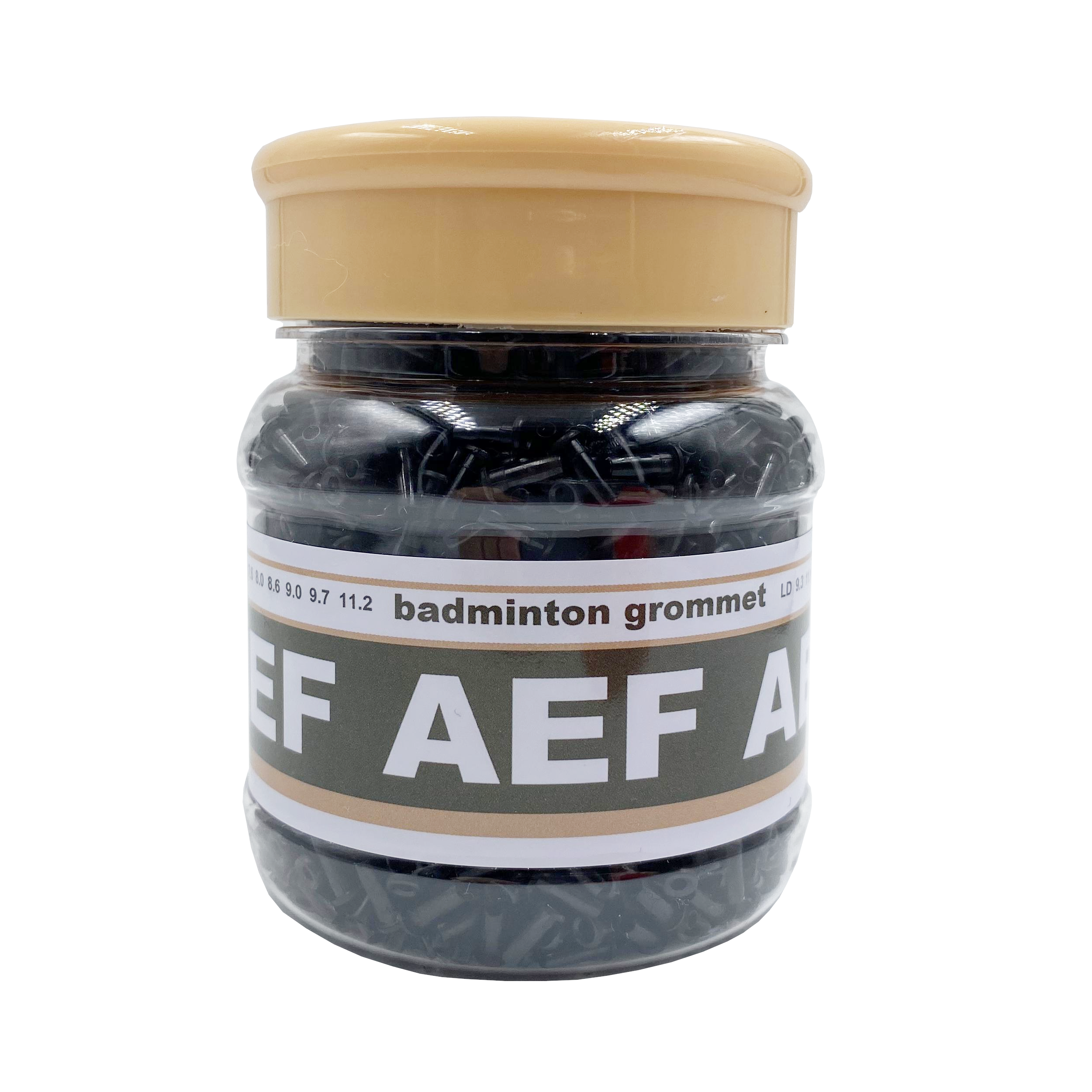 Raquette de badminton AEF Œillets/œillets monotrou et double trou - Bouteille noire: Orange