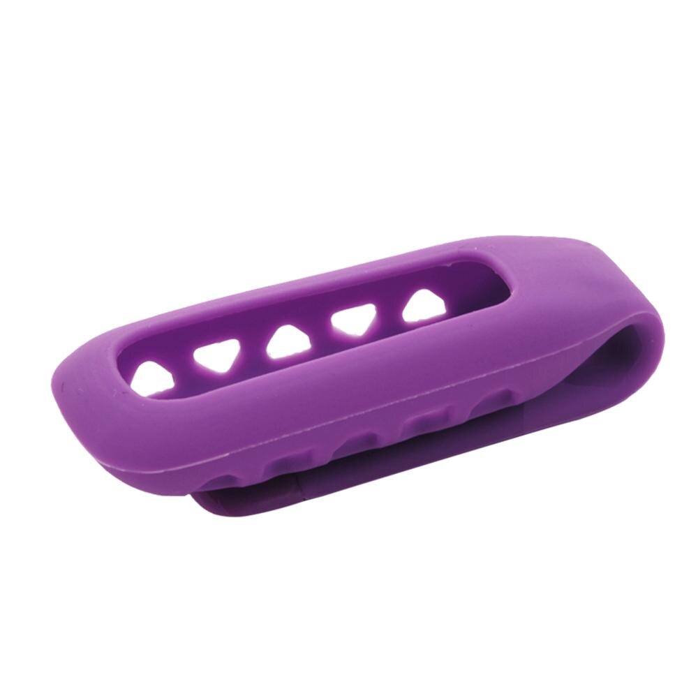 Fitbit One Fitness Tracker Replacement Accessory Silicone Metal Clip Belt Holder Case Cover: Purple