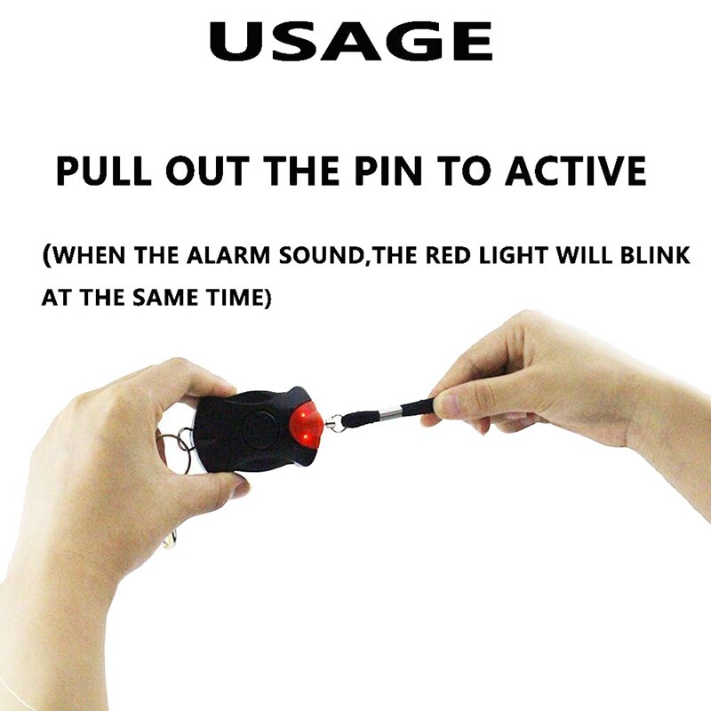125Db Protect Alert Personal Defense Siren Anti-Attack Security for Children Girl Older Women Carrying Loud Panic Alarm