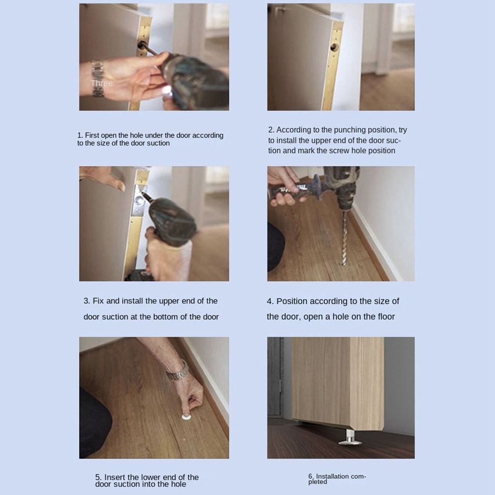 Invisible Magnetic Door Stopper Stainless Steel Door Holder Mute Door Touch Door Resistance Buffer Heavy Duty Door Hardware