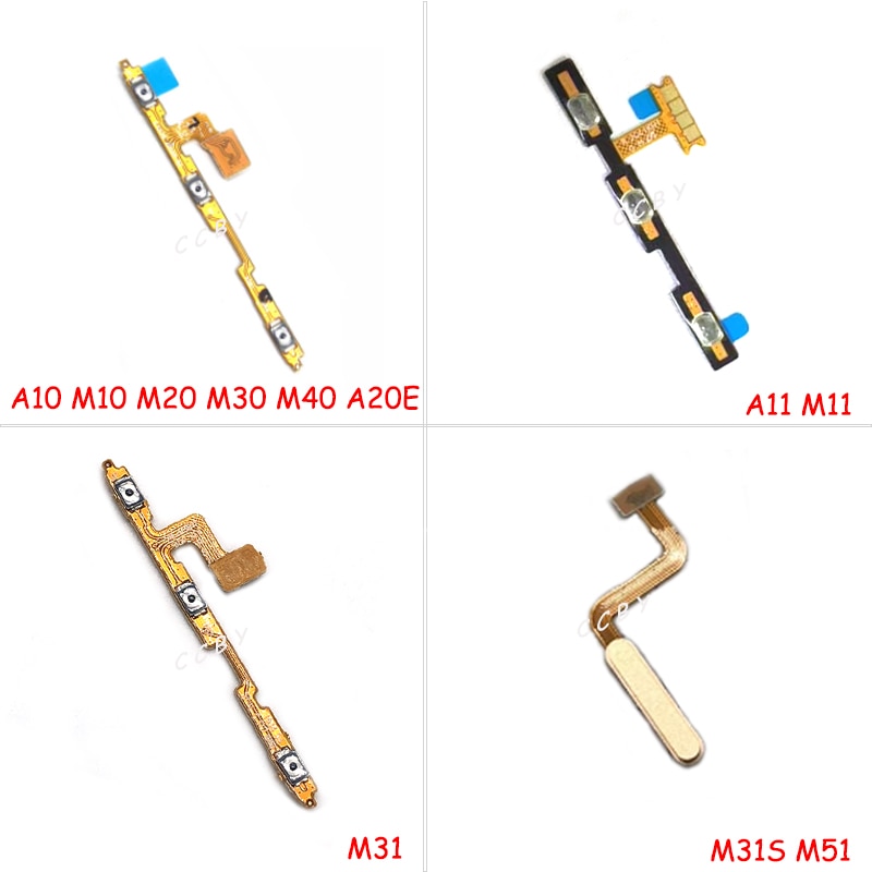 Power ON OFF Volume Up Down Side Button Switch Key Flex Cable For Samsung Galaxy A10 M10 M20 M30 M40 A20E A11 M11 M31 M31S M51