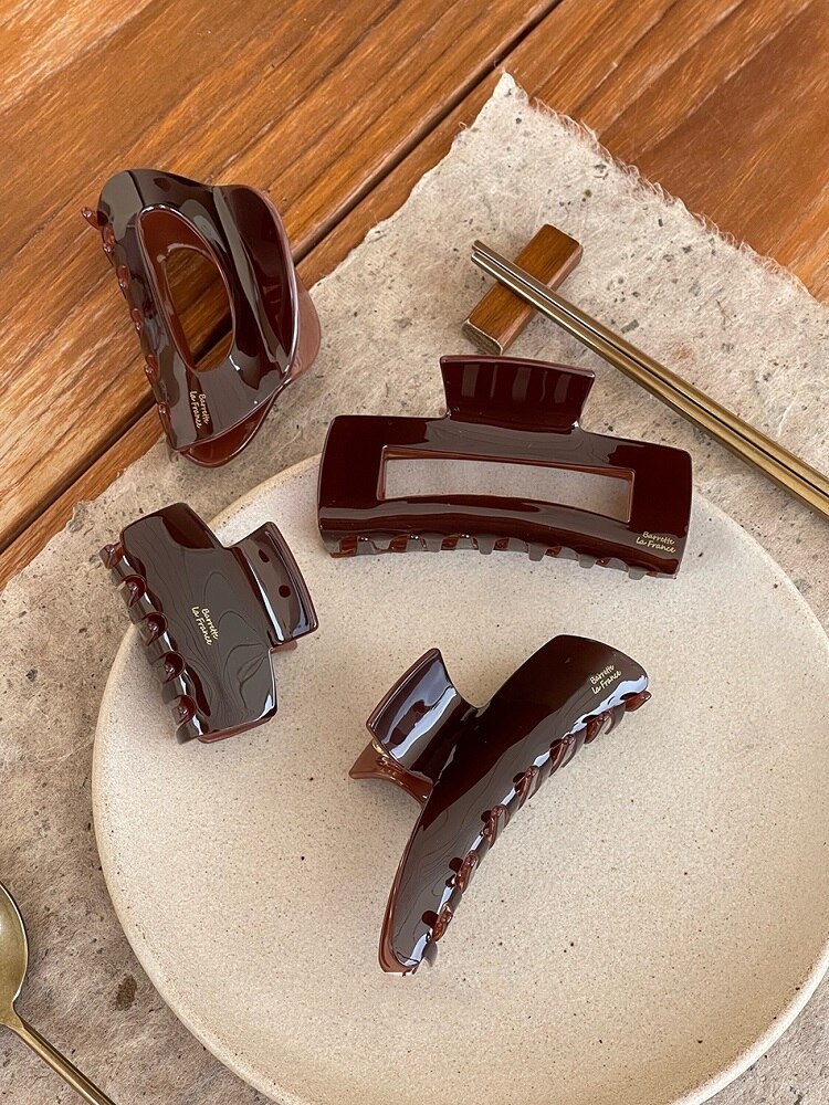 2022 fransk chokolade farve hårnåle geometrisk hår klo tag hår styling hår spænder til kvinder piger hovedbeklædning smykker