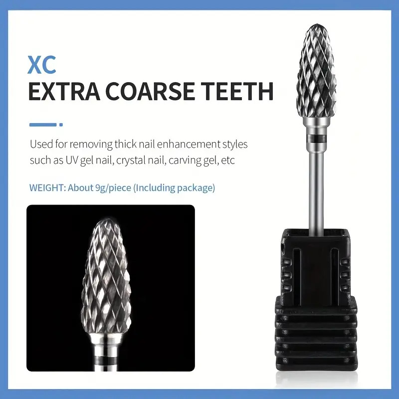 Brocas de carburo de tungsteno para uñas, accesorios de taladro eléctrico para manicura, fresas para quitar esmalte de uñas en Gel, herramientas para uñas Efiles: Negro