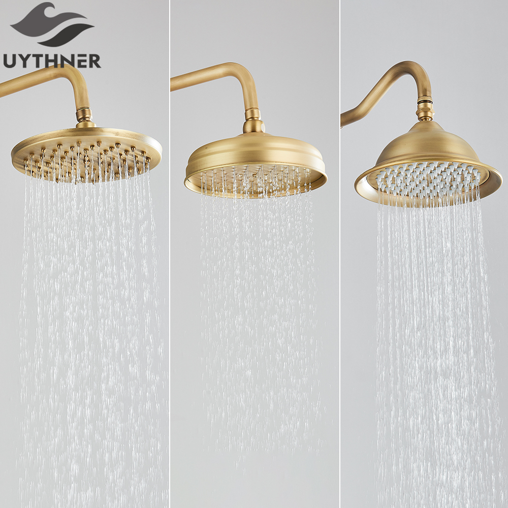 Badkamer 8 inch antiek messing douchekop bad regendouche kraankop badkameraccessoires massief messing