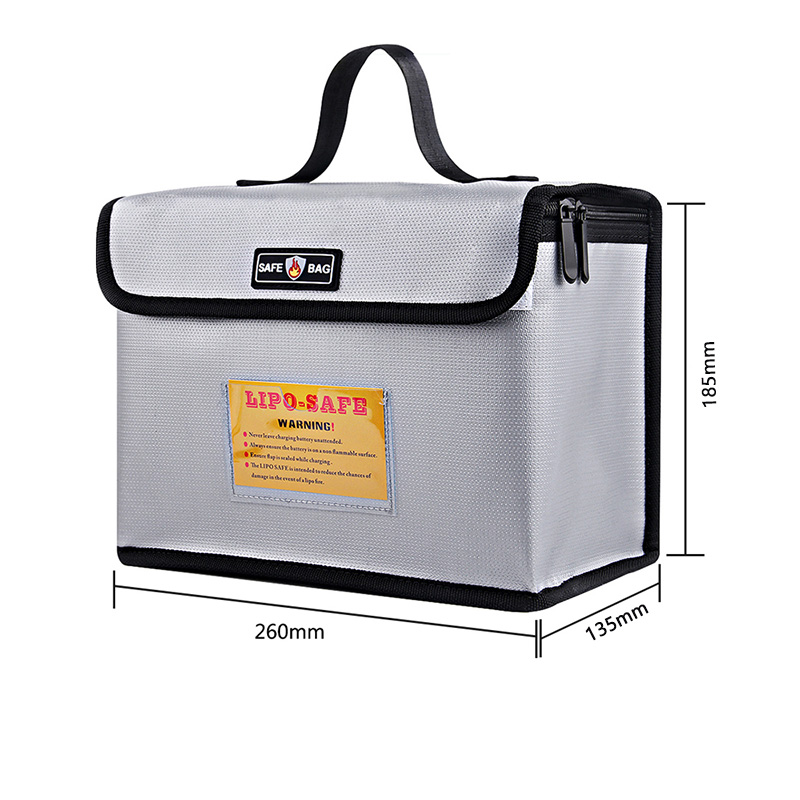 Lipo Batterij Draagbare Brandwerende Veiligheid Zak Lipo Guard Explosion Proof Brandwerende Opladen Sack Batterij Safe Bag Voor Battey: 260x135x185MM