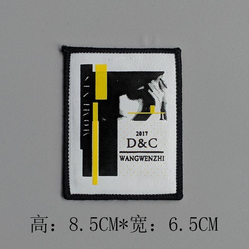 Lapp kläder färgglada dekorativa tillbehör badge etikett brev twill hip hop: H