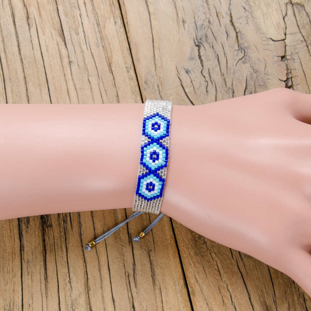 ZHONGVI Evil Eye Bracelet For Women Perles MIYUKI Bracelet Jewelry Lucky Turkish Eye Pulseras Mujer Crystal Handmade: 4