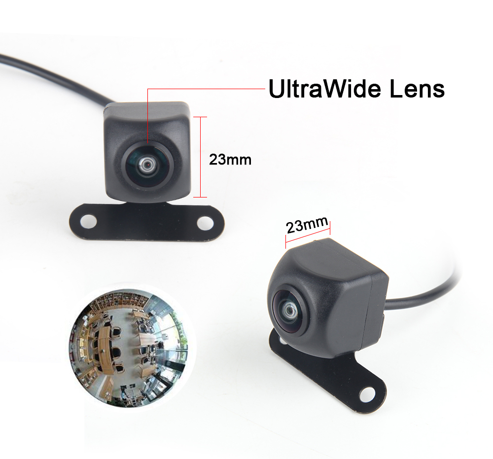 Dasaita Universal Car Rear View Camera with Fisheye HD Lens Backup Camera Vehicle Parking Assiantance 170 Wide Camera