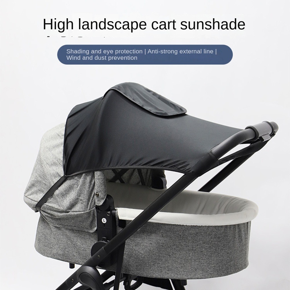 Verlängerter sonnenschutz für kinderwagen, atmungsaktive sonnenblende, leichtes, wasserdichtes verdeck für kinderwagen, reise-sonnenschutz