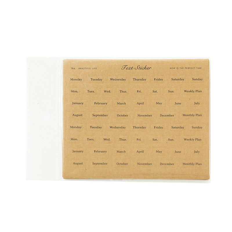 Leuke Stickers 8 Vellen Healing Uur Licht Serie Tekst Sticker Art Strip Journal Materiaal Decoratie Stickers Stationair