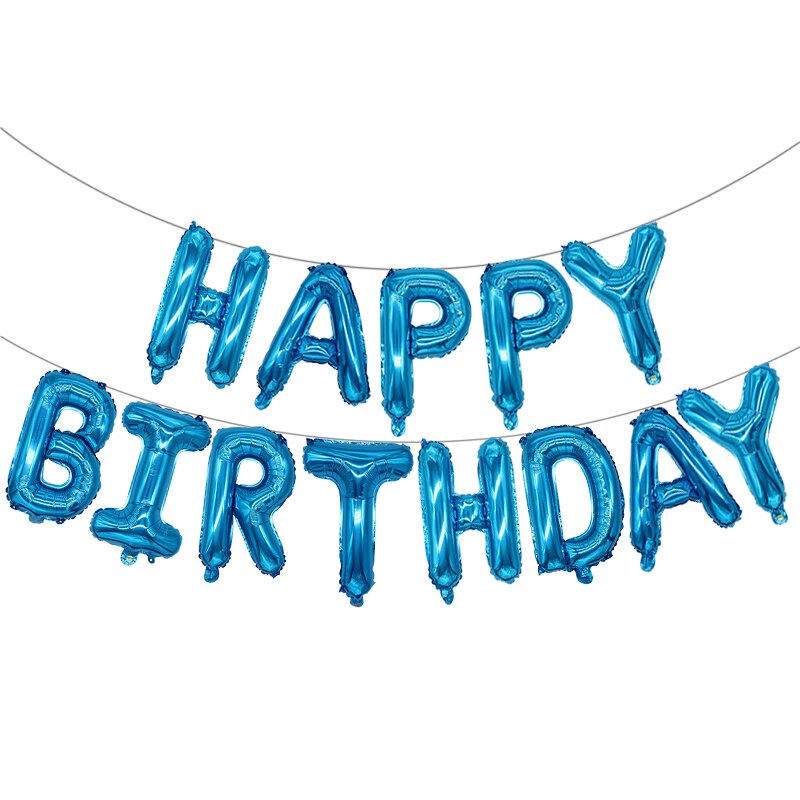 13 pièces joyeux anniversaire fête ballons feuille lettre ballon fête d'anniversaire décorations enfants adultes ballons d'anniversaire fournitures de fête: Saphir profond