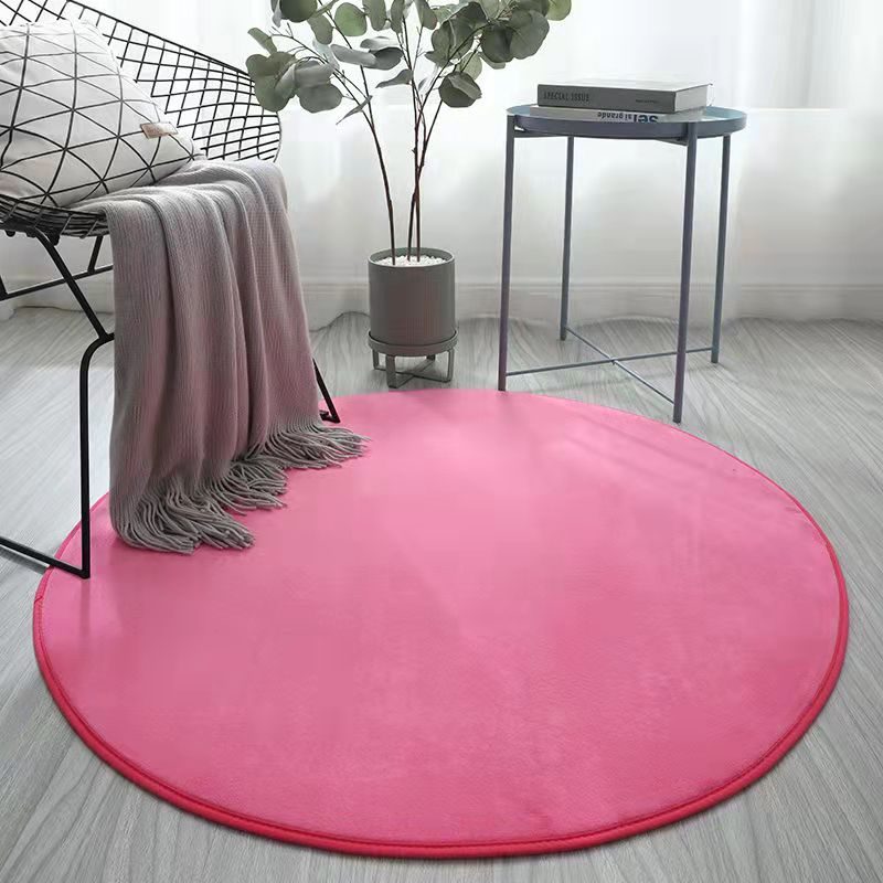 Polyester Roze Blauw Circulaire Pluche Mat 100Cm Speelgoed Voor Outdoor Indoor Play Tent Kussen: rose red