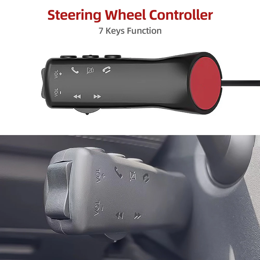 Universal Car Steering Wheel Button Remote Controller Car Radio GPS Navigation DVD 2 Din Android Wired Remote Control 7 Keys