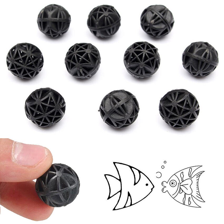 50 stk 16mm biologisk svamp fisketank filter akvarium bio baller media våt/tørr fisketank dam reefx
