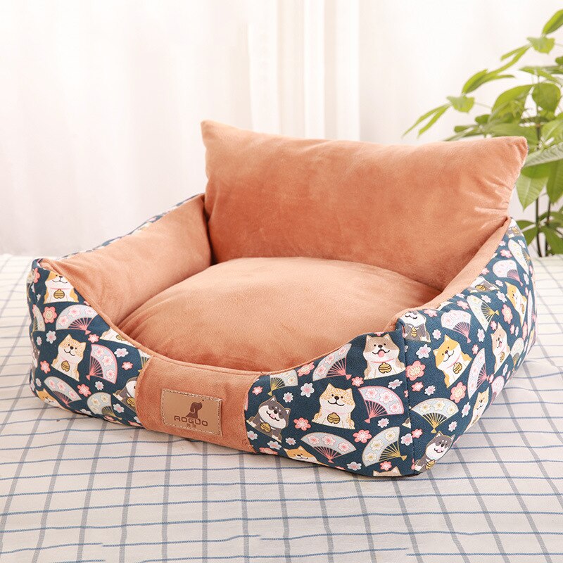 Luxe hondenhok, wasbare hondensofa voor kleine, middelgrote en grote honden, warme hondenmat, kattennest, puppykennel, teddybeerkussen, cama perro: C1 / M