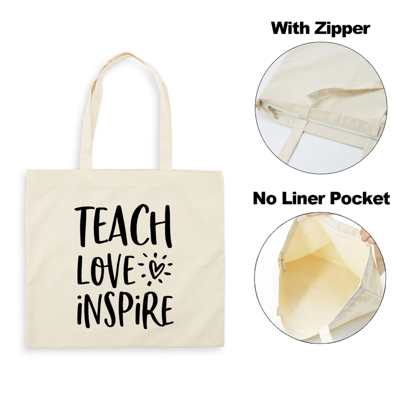 Vrouwen Tas Onderwijs Is Een Werk Van Hart Leraar Leven Schouder Canvas Tas Katoen Shopper Bag Leuke Leraar kruidenier: G1528-TBBG-E