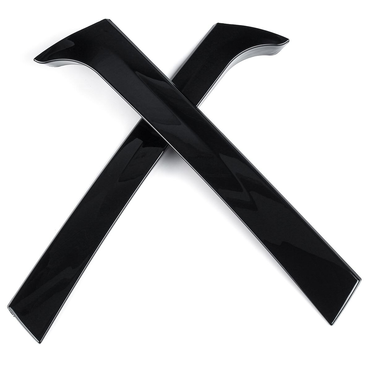 2Pcs Car Window Rear Spoiler Side Wing Splitter Trim for Tiguan MK2 + Gloss Black Exterior Parts Auto Replacement Parts