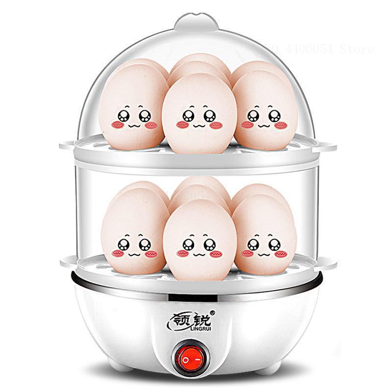 CCC Multifunctional stainless steel egg cooker Mini egg steamer Power failure protection breakfast machine 350W: 4