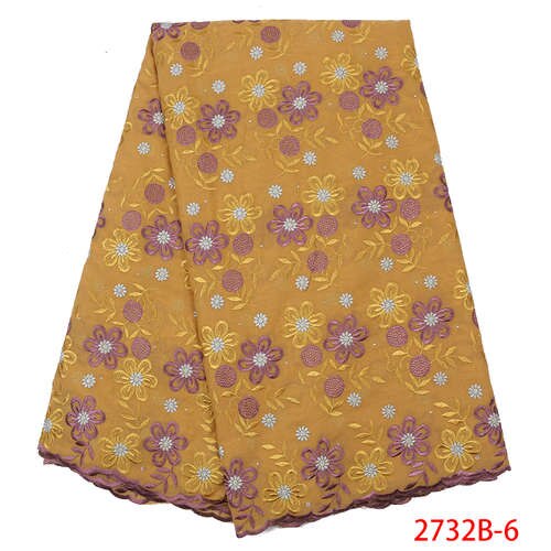 Swiss Voile Lace in Switzerland ,African Cotton Lace Embroidery Dry Lace Fabric for Nigeria Dress KS2733B-1: Picture 6