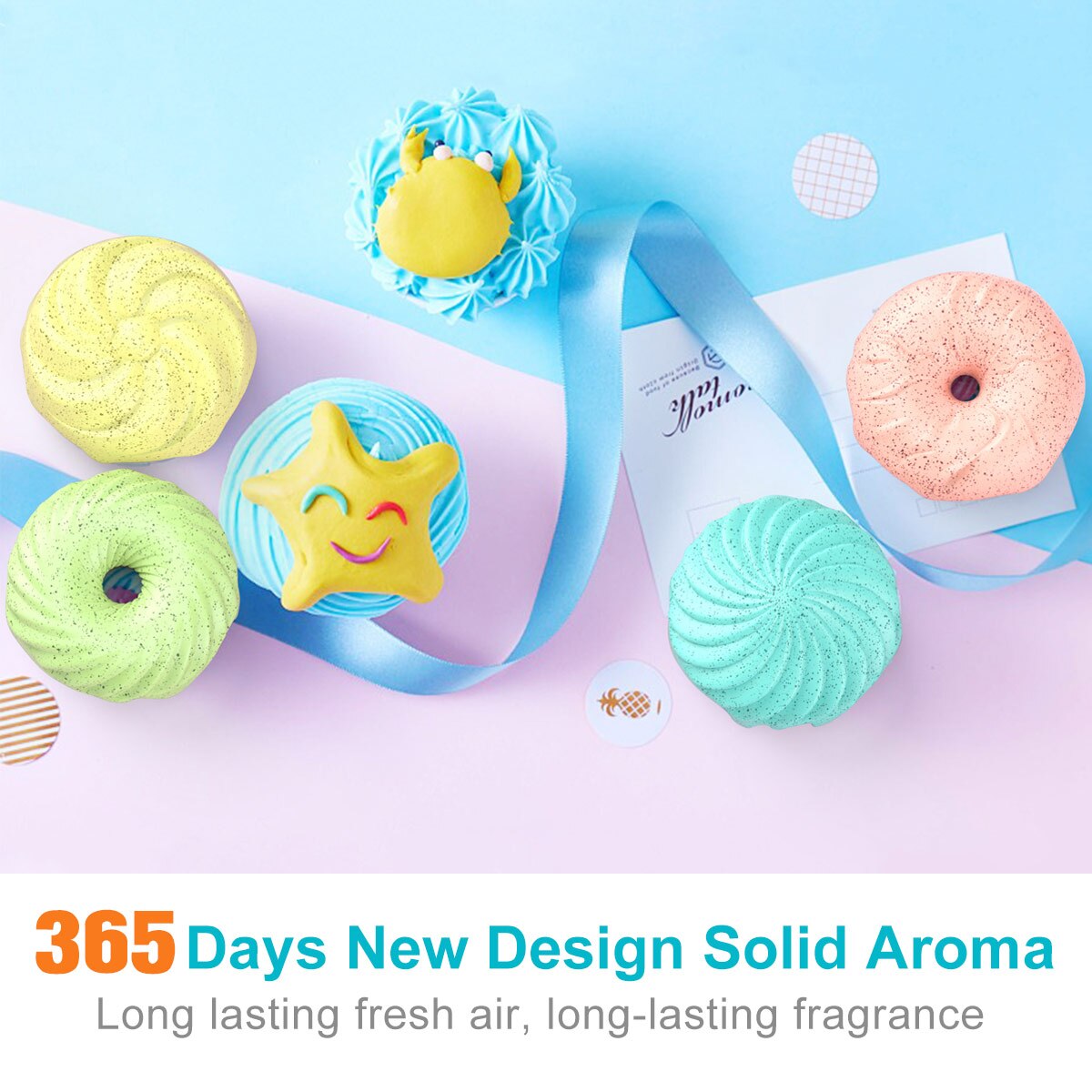 Kat Speelgoed Donut Luchtverfrisser Deodorizer Voor Pet Kat Hond Huis Doos Kattenbakvulling Kennel Cattery Effen Aroma Wasbare Duurzame Aromatherapie