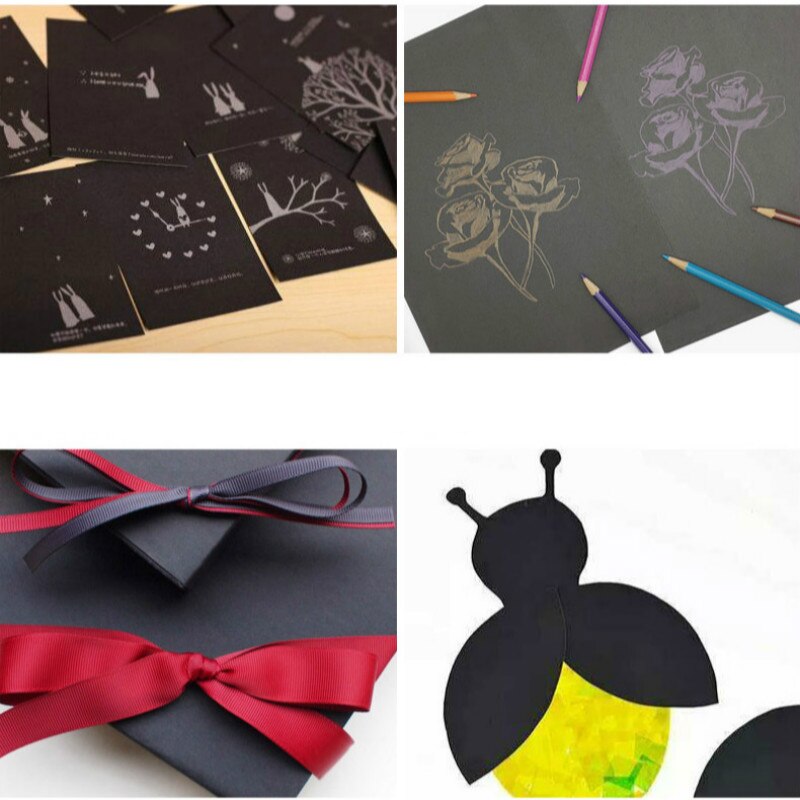 Leere Postkarte Papier Hand Zeichnung DIY Graffiti Karte A4/A3/4 K/8 K Schwarz Gruß Karte dicken Harten Karton Sammelalbum Zeichnung Papier