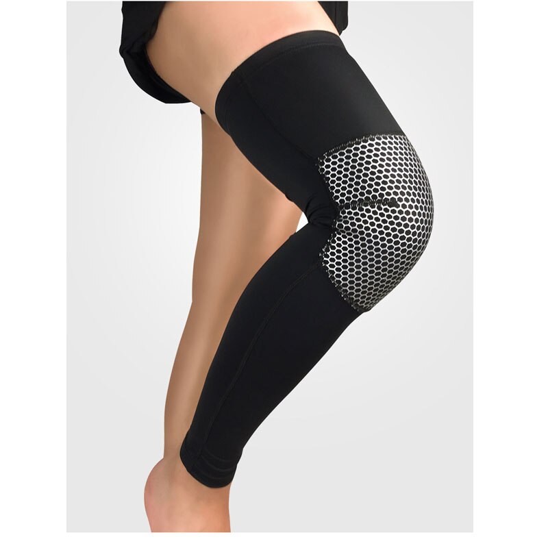 Jambières Protection De Sport Non-Slip Vélo Basket-Ball Jambe Manches En Nid D'abeille
