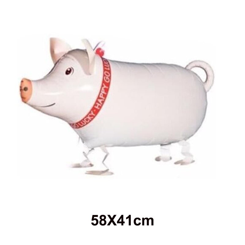 Walking Animal Helium Balloon Dog Panda Tiger Lion Pig Puppy Dinosaur Foil Ballon Happy Birthday Decor Baby shower Toy Air Globo: Plum