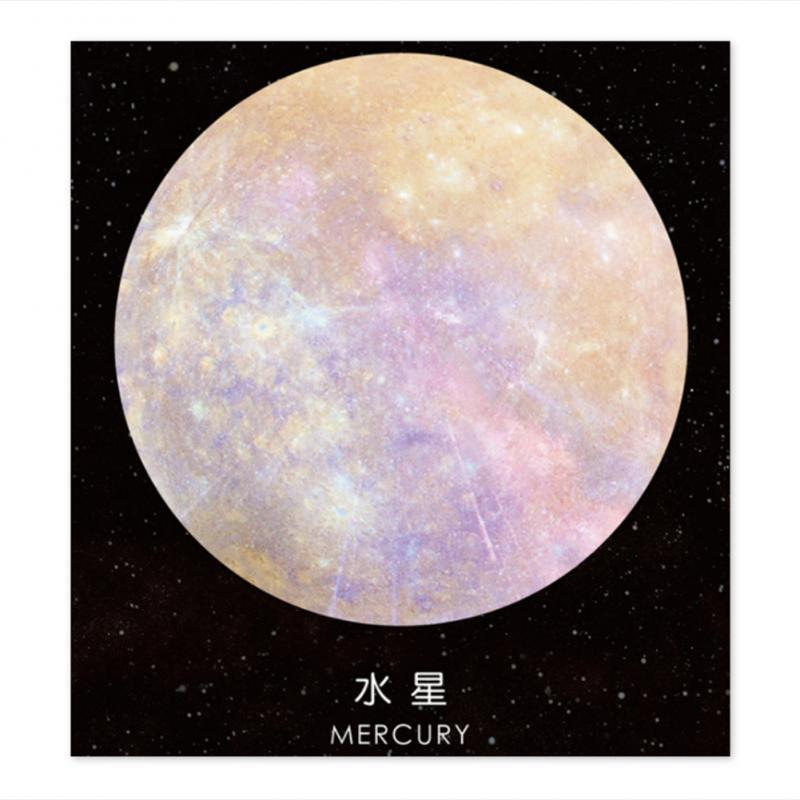 Paper Sticky Notes Space Planet Memo Pad Cute Art Paper For Girl Space Paper Sticky Notes Household Necessary: 02