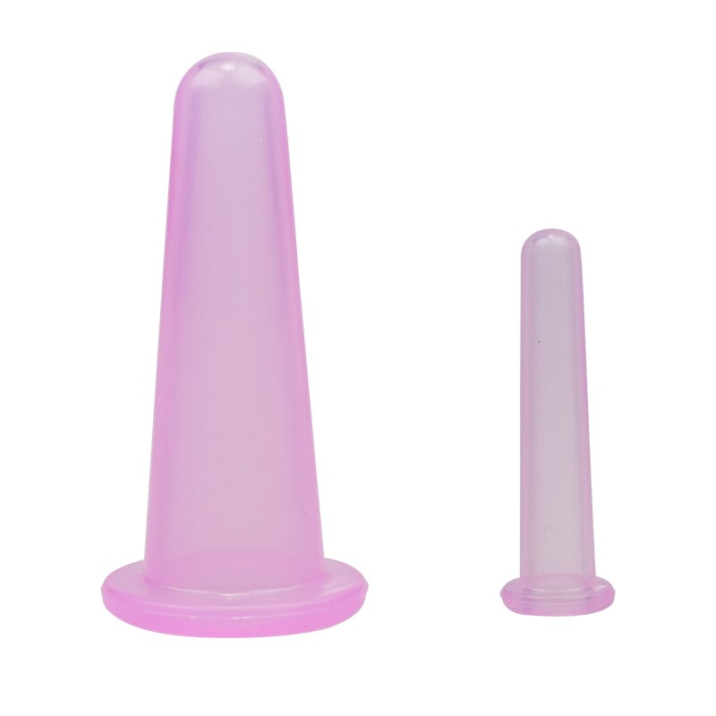 4Pcs Pot Siliconen Vacuüm Cupping Blikjes Voor Massage Ventouse Anti Cellulite Zuignappen Gezicht Lichaam Pijn Massage Masajeador: 2PCS Purple