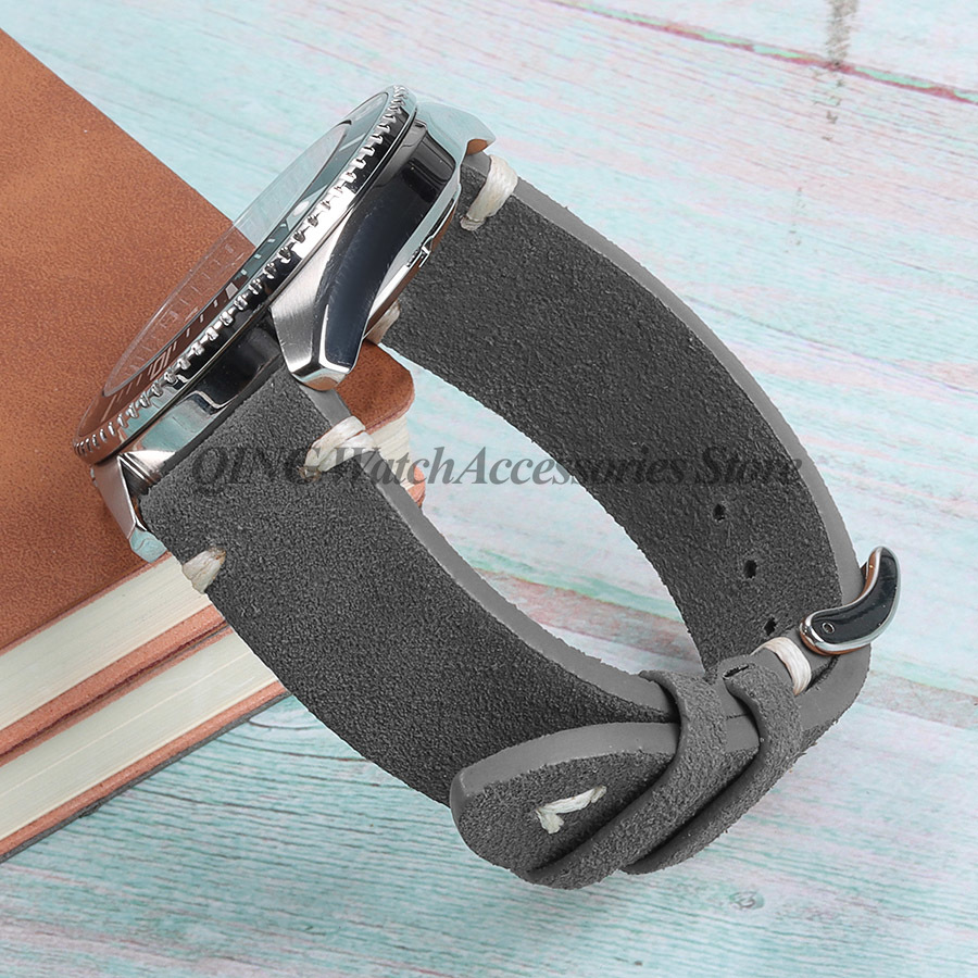 Cinturino per orologio in vera pelle con cuciture – Grandado