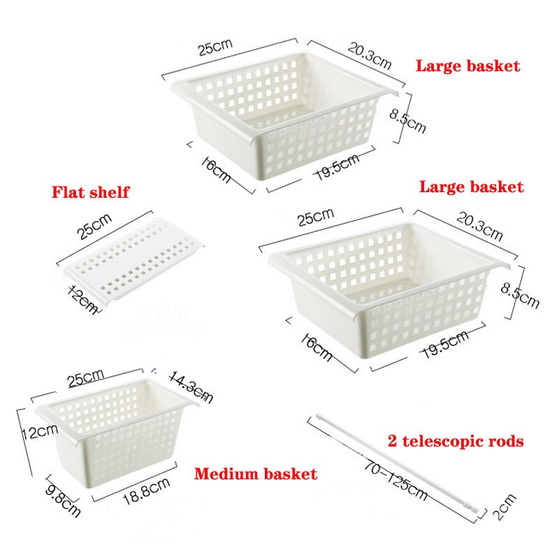 Telescopic Storage Rack Free Combination Kitchen Cabinet Under The Sink Shelf Bathroom Layered Rack: F