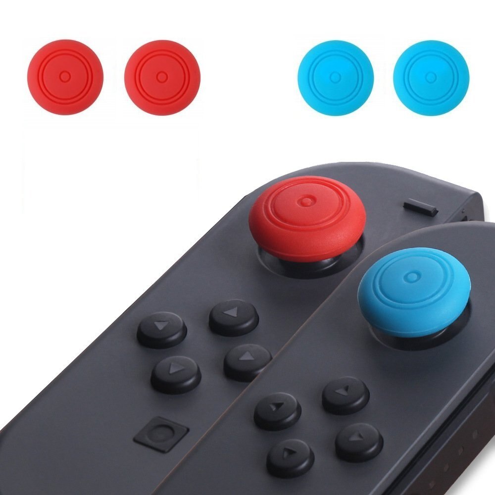 2 pces para o protetor de vidro moderado premium da tela do interruptor de nintend para a proteção 9h do filme do ns do interruptor de nintendo com tampões dos apertos do polegar