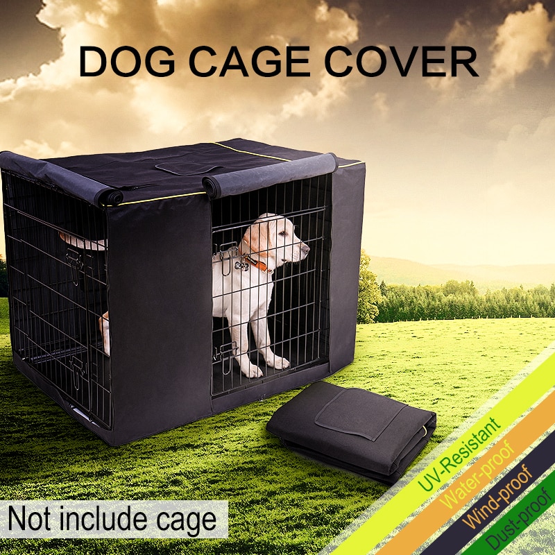 Hond Kennel Huis Cover Waterdichte Stof-proof Duurzaam Oxford Hond Kooi Cover Opvouwbare Wasbare Outdoor Huisdier Kennel Krat Cover