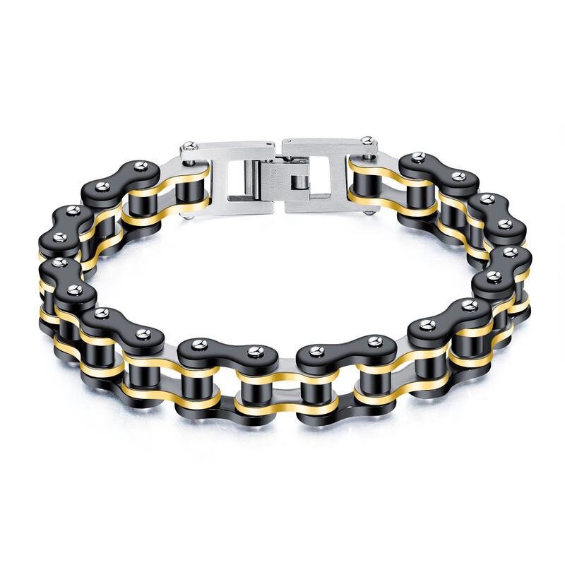 Edelstahl Radfahrer Kette Armbinde Herren Armbinde Verknüpfung Kette Motorrad Fahrrad Stil Armbänder Punk Armreifen Schmuck
